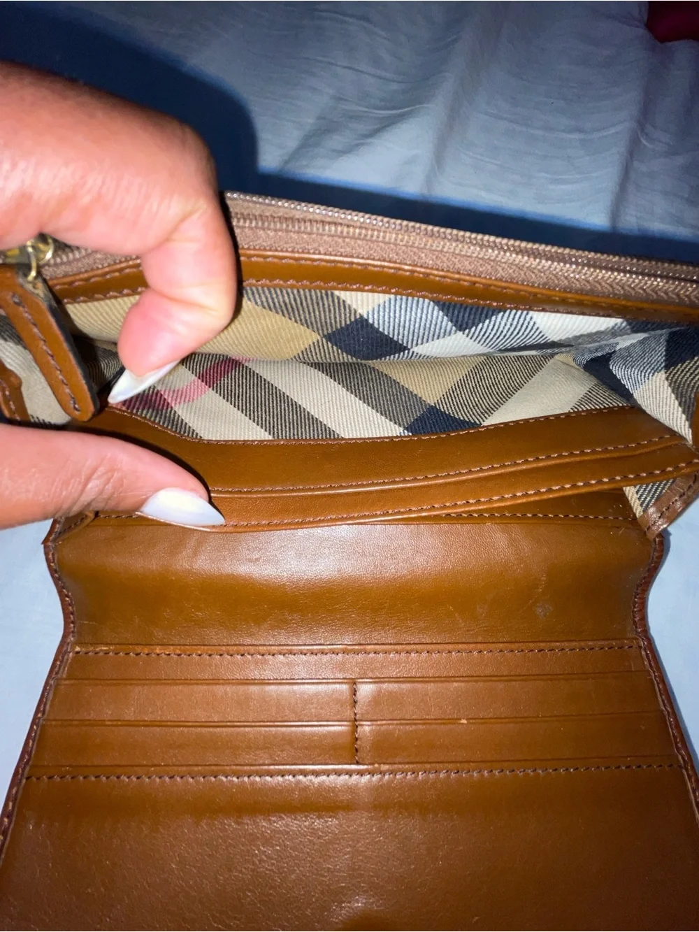 Burberry Leather Continental Wallet - Brown